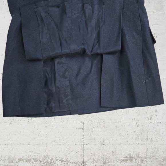 1990s Vintage Navy Military Style Deadstock Double Breasted Wool Blazer Size 6 - Picture 9 of 10